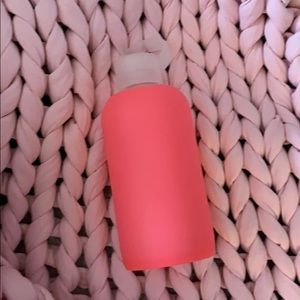 BKR 16oz glass water bottle hot pink